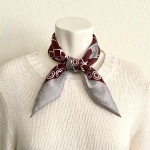 NWOT Bandanna style silk blend mini scarf